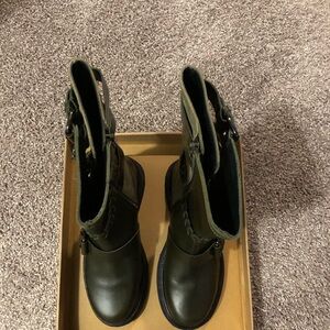 Free People Green Ankle Boots